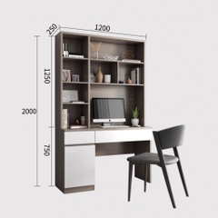 Bàn Làm Việc Kết Hợp Giá Sách Hiện Đại Bằng Gỗ MDF Yapi-412