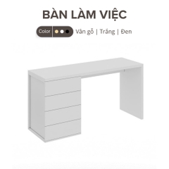 Bàn Học Bàn Làm Việc Kèm Tủ 4 Ngăn Kéo Bằng Gỗ MDF Yapi-413