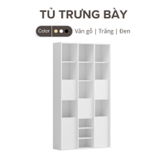 Tủ Trưng Bày Decor Phòng Khách Phòng Làm Việc Bằng Gỗ MDF Yapi-637