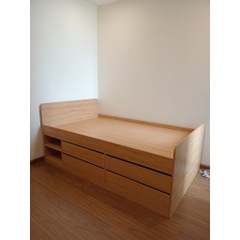 Giường Cho Bé, giường đơn 1mx2m cao 59cm Kèm 4 Ngăn Kéo Yapi-522