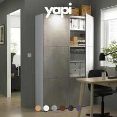 Tủ Để Đồ Gỗ MDF 120x42x193cm Phủ Melamine - Màu Bê Tông Hiện Đại Yapi-168