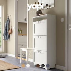 Tủ Để Đồ Tủ Giày 3 Ngăn Hiện Đại Bằng Gỗ MDF 61x30x130 cm Yapi-310