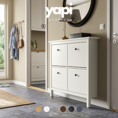 Tủ Giày 4 Ngăn Phong Cách Bắc Âu Bằng Gỗ MDF 107x22x101cm Yapi-311