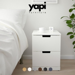 Tủ Đựng Đồ Tủ Đầu Giường 2 Ngăn Kéo Bằng Gỗ MDF Yapi-158