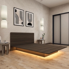 Giường Ngủ Gỗ Giấu Chân, Giường Bay Tích Hợp Đèn LED Yapi-535 202x20cm (DàixCao)