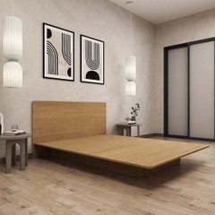 Giường Ngủ Gỗ Giấu Chân, Giường Bay Tích Hợp Đèn LED Yapi-535 202x20cm (DàixCao)