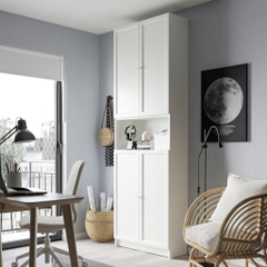 Kệ Sách Có Cánh 80x30x234cm (DxRxC) Gỗ MDF chống xước Yapi-652