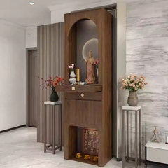 Tủ thờ gỗ đẹp dáng cao tích hợp đèn LED Yapi-1201 60x40x240cm