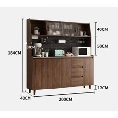 Tủ bếp đa năng để bát đĩa, lò vi sóng 160x40x184 cm Yapi-TB001