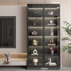 Tủ Trưng Bày Cánh Kính Tích Hợp Đèn LED 60x32x200cm Yapi TK003 Trang Trí Phòng Khách