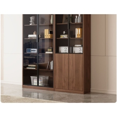 Tủ Sách Cánh Kính 160x32x200cm Yapi TK004 Trang Trí Phòng Khách, Phòng Làm Việc