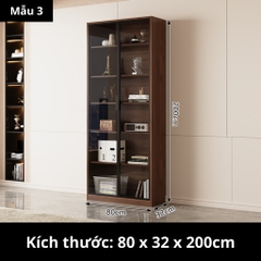 Tủ Sách Cánh Kính 160x32x200cm Yapi TK004 Trang Trí Phòng Khách, Phòng Làm Việc