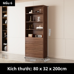 Tủ Sách Cánh Kính 160x32x200cm Yapi TK004 Trang Trí Phòng Khách, Phòng Làm Việc