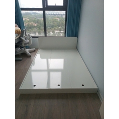 Giường Ngủ Bệt Cao 12cm Có Đầu Giường Gỗ MDF Nhập Khẩu Tự Lắp Tại Nhà Dễ Dàng GHC-9194