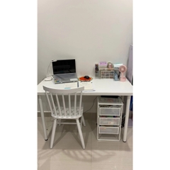 Bàn làm việc học tập chân tròn tinh gọn mặt bàn dày 3cm gỗ MDF cao cấp YAPI-403