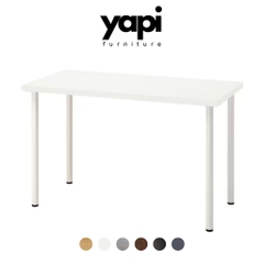 Bàn làm việc học tập chân tròn tinh gọn mặt bàn dày 3cm gỗ MDF cao cấp YAPI-403