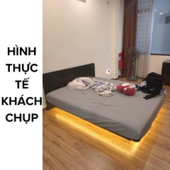 Giường Ngủ Gỗ Giấu Chân, Giường Bay Tích Hợp Đèn LED Yapi-535 202x20cm (DàixCao)