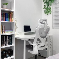 Bàn làm việc học tập chân tròn tinh gọn mặt bàn dày 3cm gỗ MDF cao cấp YAPI-403