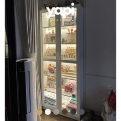 [FreeShip] Tủ Cánh Kính 6 Tầng Tích Hợp Đèn LED LẮP SẴN Yapi-620