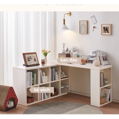 Bàn làm việc, bàn học kèm kệ sách thiết kế hiện đại 120x50x75cm Yapi-416