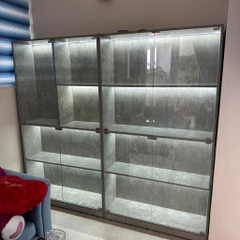Tủ kính trưng bày mô hình có LED kích thước 100x40x180cm Yapi-661