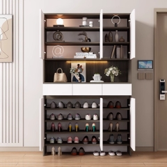Tủ Giày Đa Năng Có Đèn LED Gỗ MDF Chống Ẩm Thiết Kế Tối Ưu Không Gian Yapi-315