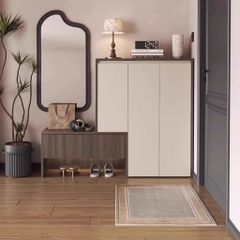 Tủ Giày Có Ghế Ngồi Kích Thước 140x35x110cm LẮP SẴN Yapi-317