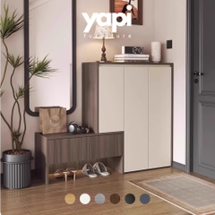Tủ Giày Có Ghế Ngồi Kích Thước 140x35x110cm LẮP SẴN Yapi-317