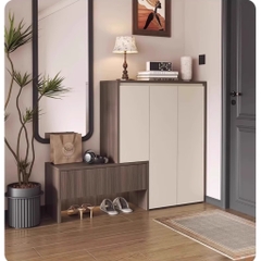 Tủ Giày Có Ghế Ngồi Kích Thước 140x35x110cm LẮP SẴN Yapi-317