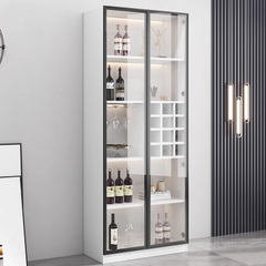 Tủ Rượu Cánh Kính Sang Trọng Trưng Bày Phòng Khách Có LED Kích thước 80x40x200cm Yapi-TK005
