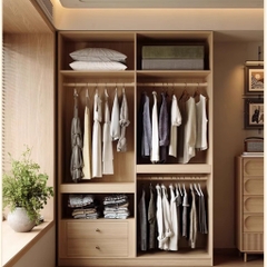 Tủ áo cánh mở thiết kế hiện đại có ngăn kéo Yapi-236 - nhiều kích thước