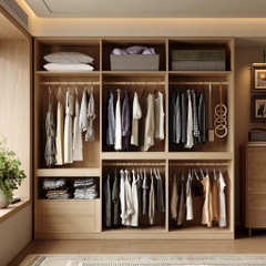 Tủ áo cánh mở thiết kế hiện đại có ngăn kéo Yapi-236 - nhiều kích thước