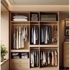 Tủ áo cánh mở thiết kế hiện đại có ngăn kéo Yapi-236 - nhiều kích thước