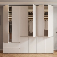 Tủ Quần Áo Gỗ Nguyên Khối Đơn Giản Nội Thất Phòng Ngủ kích thước 240x60x260cm Yapi-237