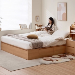 Giường Ngủ Gỗ MDF Ngăn Kéo Thông Minh, Tích Hợp Hộc Tủ Lưu Trữ 180x200cm Yapi-547
