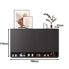 Tủ Đựng Giày Dép Nhiều Ngăn, Thiết Kế Tối Giản Cho Căn Hộ Nhỏ 160x35x110cm Yapi-329