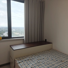 Kệ Đầu Giường Liền Tường Kèm Hộc Tủ Trang Trí Phòng Ngủ Hiện Đại 180x30x95cm Yapi-124