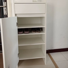 Tủ Giày Dép Nhỏ Gọn 1 Cánh Kèm Ngăn Kéo Cho Căn Hộ Nhỏ 50x35x110cm Yapi-330