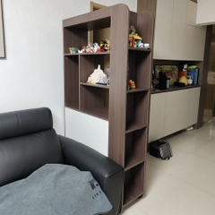 Tủ Giày Cánh Đóng Đa Năng Kèm Kệ Sách Trang Trí Phòng Khách 100x35x190cm Yapi-331