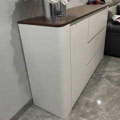 Tủ Trang Trí Bo Cong Kèm Ngăn Kéo Mặt Gỗ Hiện Đại 186x40x90cm Yapi-123