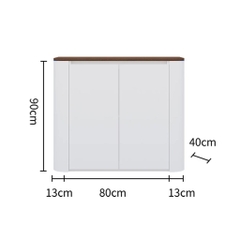 Tủ Trang Trí Bo Cong Kèm Ngăn Kéo Mặt Gỗ Hiện Đại 186x40x90cm Yapi-123