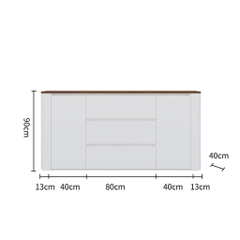 Tủ Trang Trí Bo Cong Kèm Ngăn Kéo Mặt Gỗ Hiện Đại 186x40x90cm Yapi-123
