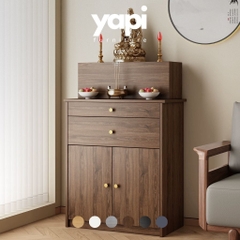 Tủ Thờ Gia Tiên Gỗ Nhỏ Gọn 2 Ngăn Kéo Và 2 Cánh Mở 90x41x117cm Yapi-1208