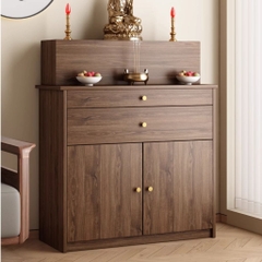 Tủ Thờ Gia Tiên Gỗ Nhỏ Gọn 2 Ngăn Kéo Và 2 Cánh Mở 90x41x117cm Yapi-1208