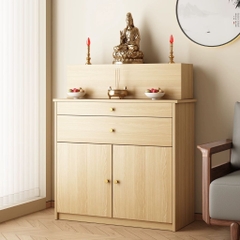 Tủ Thờ Gia Tiên Gỗ Nhỏ Gọn 2 Ngăn Kéo Và 2 Cánh Mở 90x41x117cm Yapi-1208