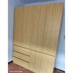 Tủ Quần Áo Cánh Mở Hiện Đại Nhiều Ngăn Tối Giản Cho Phòng Ngủ 240x60x240cm Yapi-261
