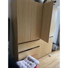 Tủ Quần Áo Cánh Mở Hiện Đại Nhiều Ngăn Tối Giản Cho Phòng Ngủ 240x60x240cm Yapi-261