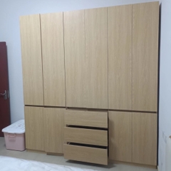 Tủ Quần Áo Cánh Mở Hiện Đại Nhiều Ngăn Tối Giản Cho Phòng Ngủ 240x60x240cm Yapi-261