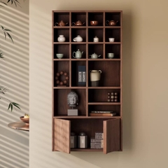 Kệ Treo Tường Ô Vuông Nhiều Ngăn Decor Phòng Khách 80x25x120cm Yapi-KTT001