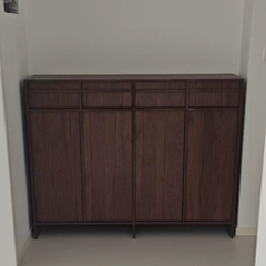 Tủ Giày Gỗ Hiện Đại Nhiều Ngăn Và Kệ Trang Trí Vân Gỗ Nổi 160x38x140cm Yapi-333